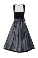 Handmade Velvet Dirndl Dress: Traditional German Alpine Style for Festivals
