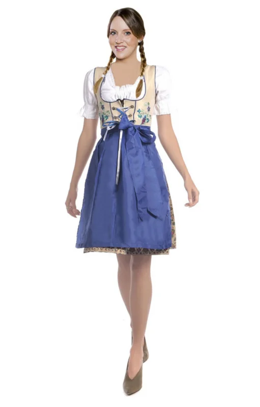 Gorgeous Dirndl Dodger Blue Bavarian Midi Dress